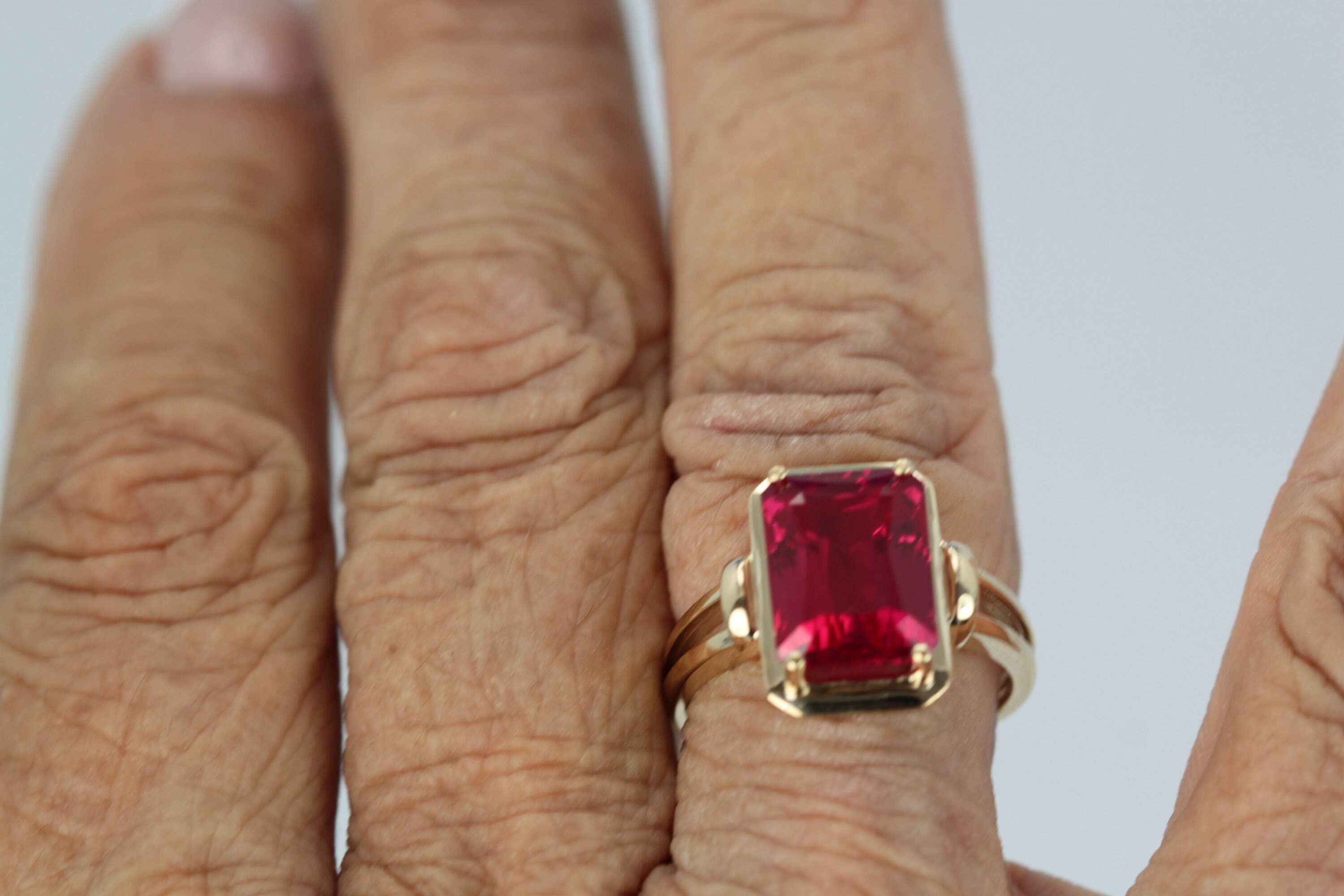 Simple Ruby Ring - Etsy