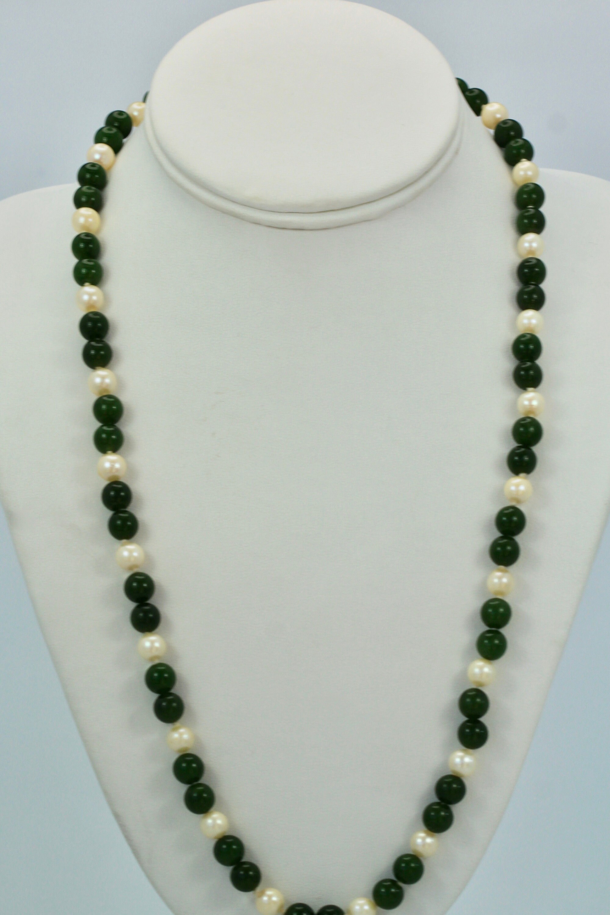 Nephrite Jade and Saltwater Pearl 