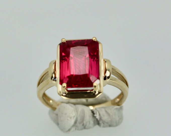 Simple Ruby Ring - Etsy