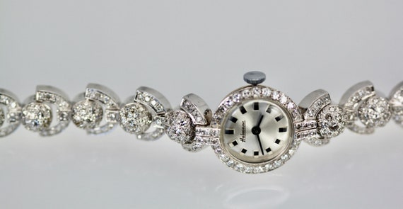 1950's Ladies Unique Diamond Cocktail Watch - image 8