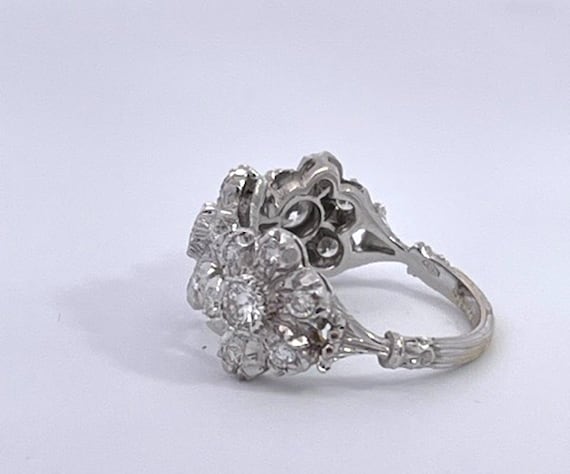 Buccellati 18K White gold Diamond 3 Blossom Ring - image 7