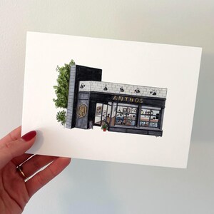 Anthos Bakery - Pittsburgh Watercolor Art Print