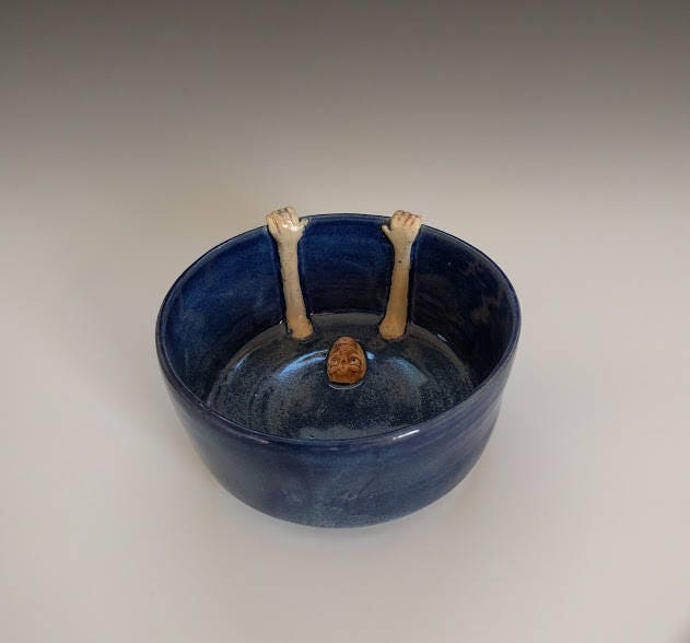 Pottery Bowl Handmade Bowl Funny Bowl Pottery Bowl Small Etsy