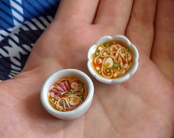 Miniature food fridge magnet 1:12 scale ramen