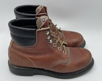 RED WING Heritage Steel Toe Boots 1970's Vintage 2302 Womens 6 RARE