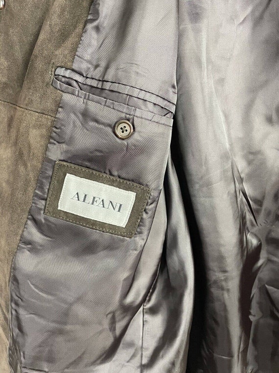 Alfani Suede Blazer Suit Jacket Sports Coat Choco… - image 5