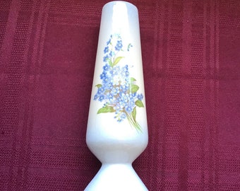 Small Blue and White Vase/ Foget-Me-Not Flowers/ Bud Vase/Specimen Vase/ Handpainted Ceramic/ Made in Hahndorf South Australia/ Gift for Her