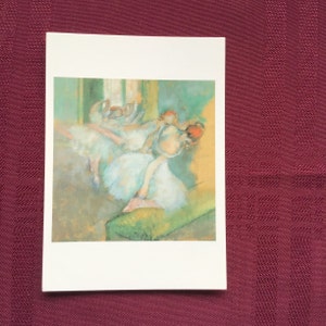 Cartão postal de arte vintage/Edgar Degas - Impressionista francês/Bailarinas/Dançarinas de balé/Efêmeras colecionáveis