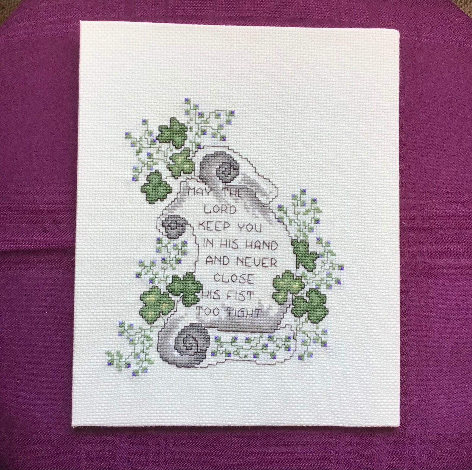 Irish Blessing Cross Stitch/ Unframed Cross Stitch/ Scroll and | Etsy
