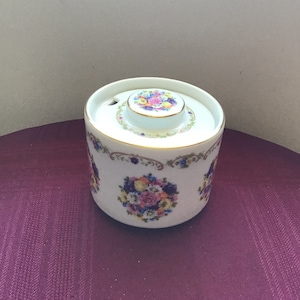 Small Ceramic Preserve Pot/ Floral Design / Condiment Jar/ Mustard Pot/ Westminster - Lady Hamilton / Made in Australia