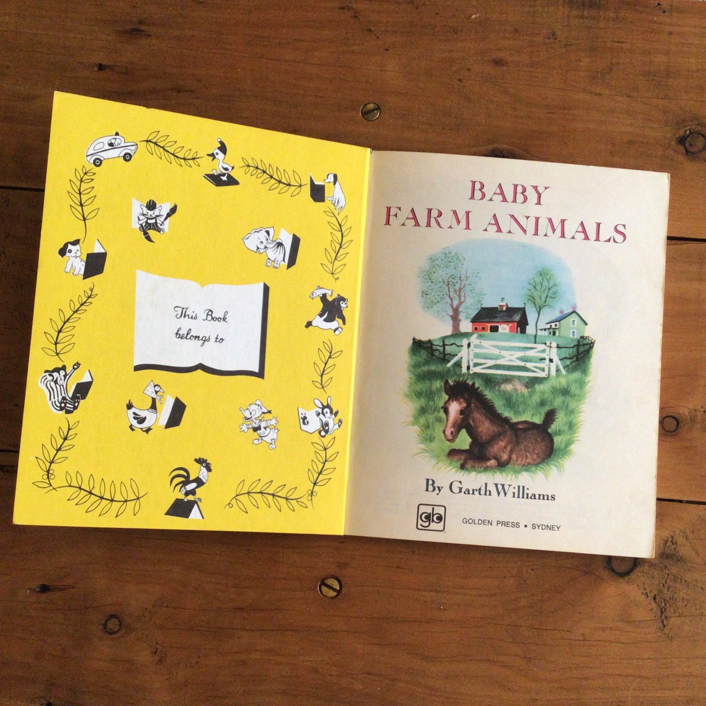 Vintage Little Golden Book Baby Farm Animals/children's Etsy