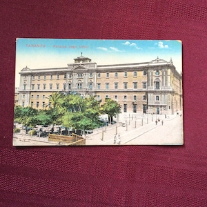 Cartolina d'epoca - Taranto, Italia/ Vista città/ Ricordo di viaggio/ Ephemera da collezione - Anni 1930