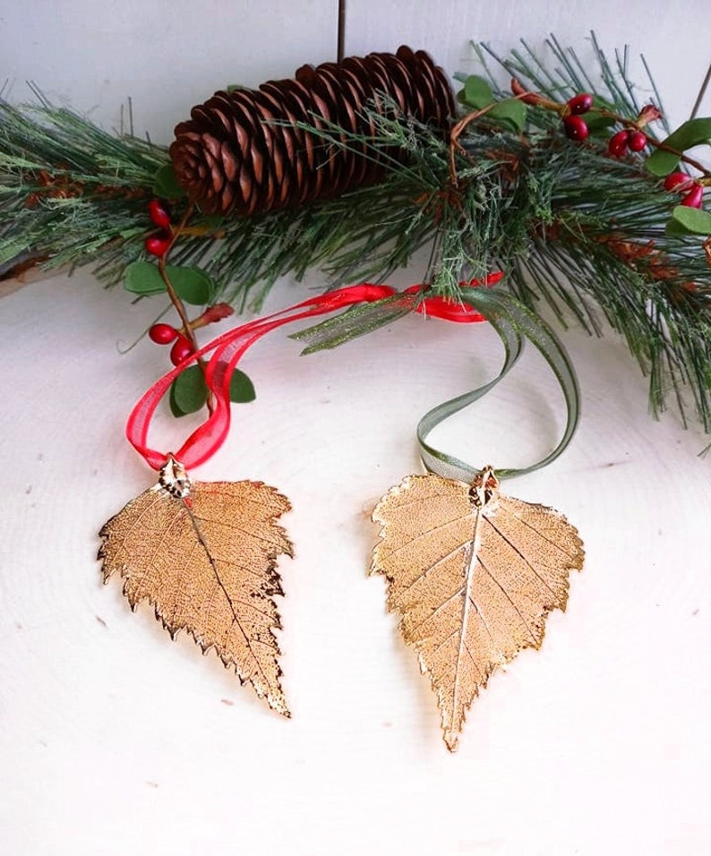 Real Birch Leaf Ornament 5th Anniversary Gift for Him Etsy