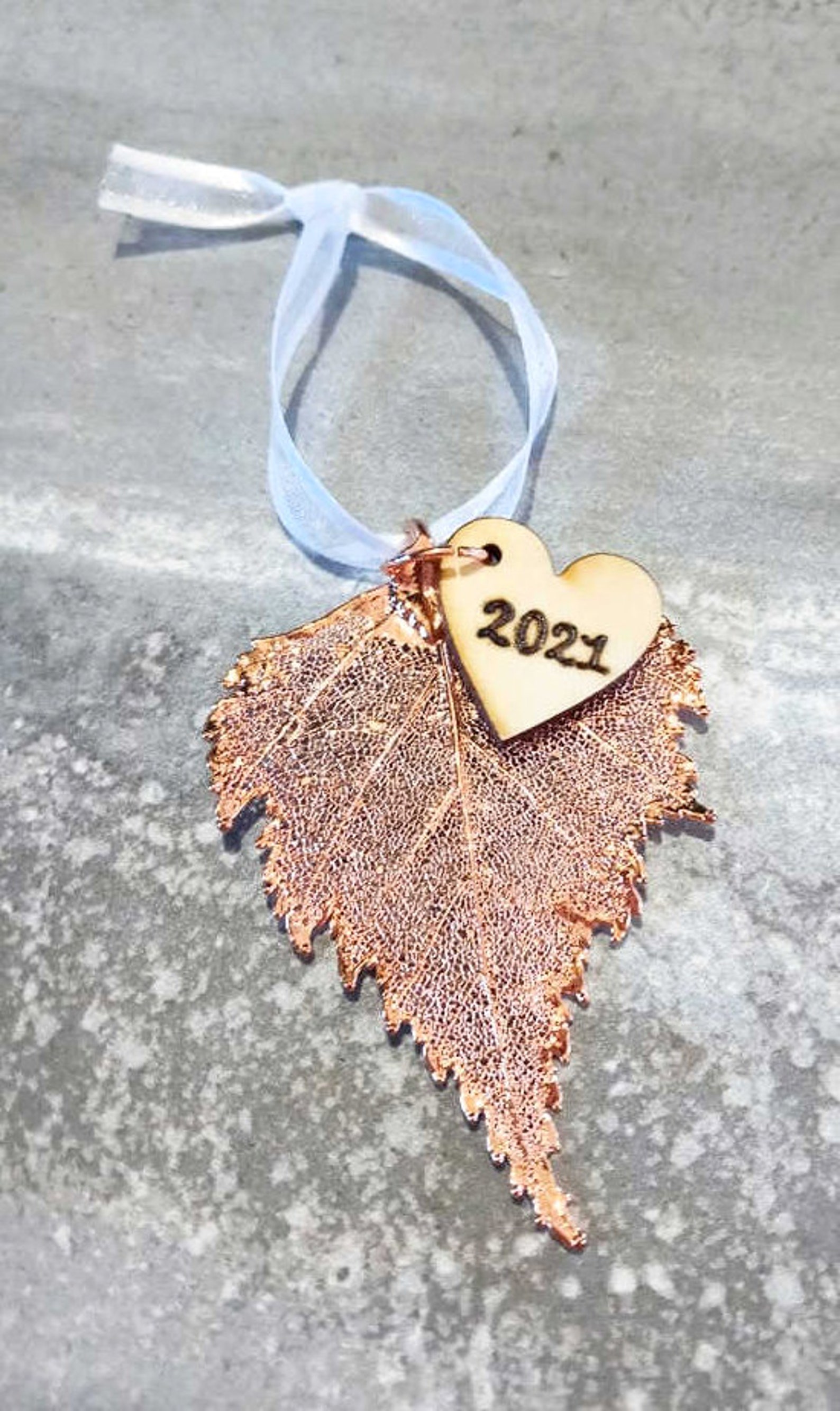 Real Birch Leaf Ornament 5th Anniversary Gift for Him Etsy