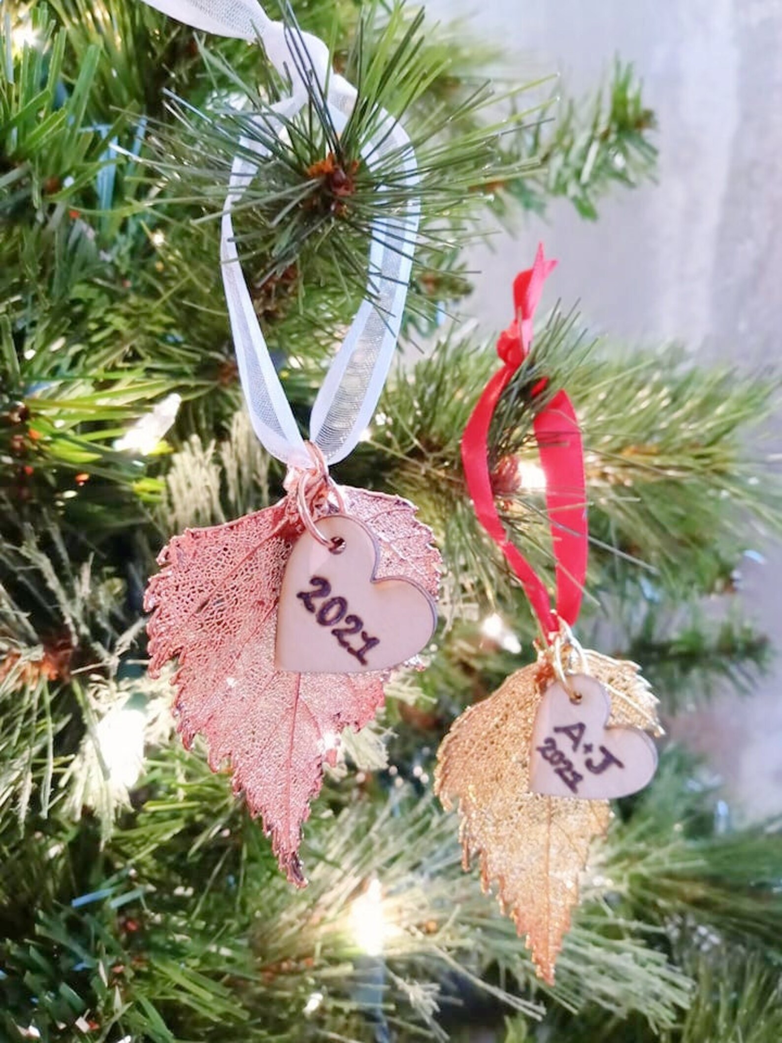 Real Birch Leaf Ornament 5th Anniversary Gift for Him Etsy