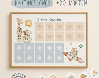 Routine planner for children/ Routine plan for children with cards/ Morning & evening routine for children/ Morning routine for children/ to print out