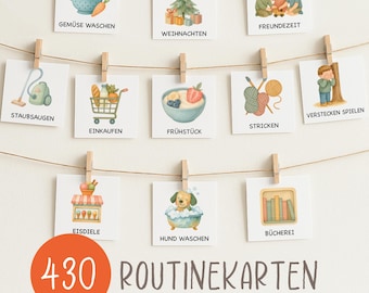 430 extra-large routine cards for printing | Daily routine cards for children | Weekly routine cards for children | Routine cards