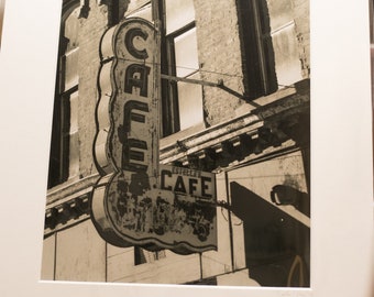 Cafe. Retro Cafe. Cafe Sign. Cafe Photography. Americana. Classic Cafe. New Mexico Cafe. Cafe Decor. Cafe Wall Art.