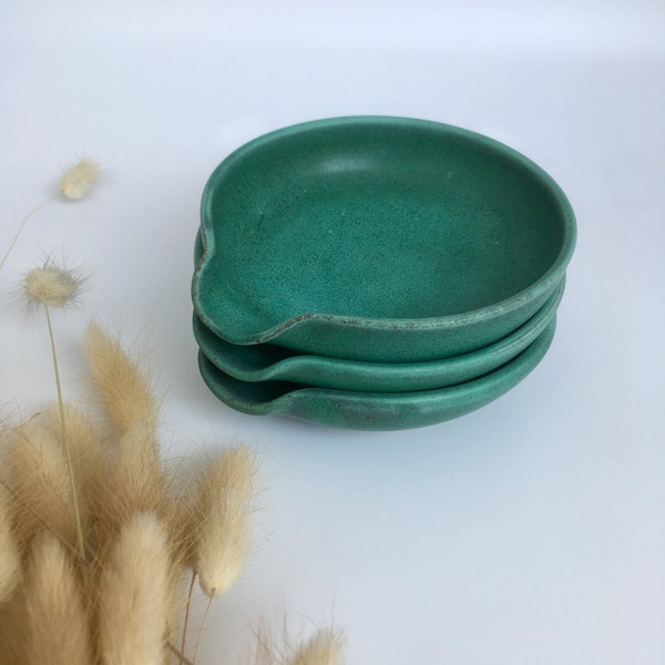 Ceramic Spoon Rest in Patina - Handmade Wheel-thrown Pottery