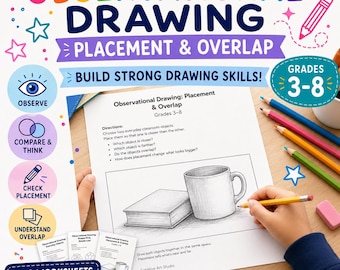 Observational Drawing: Placement & Overlap (Grades 3–8)