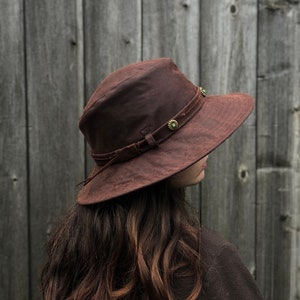 The Wanderer- women's rainhat- waterproof hat- country hat-fedora hat-waterproof fedora- large hat- small hat- winter hat- warm hat
