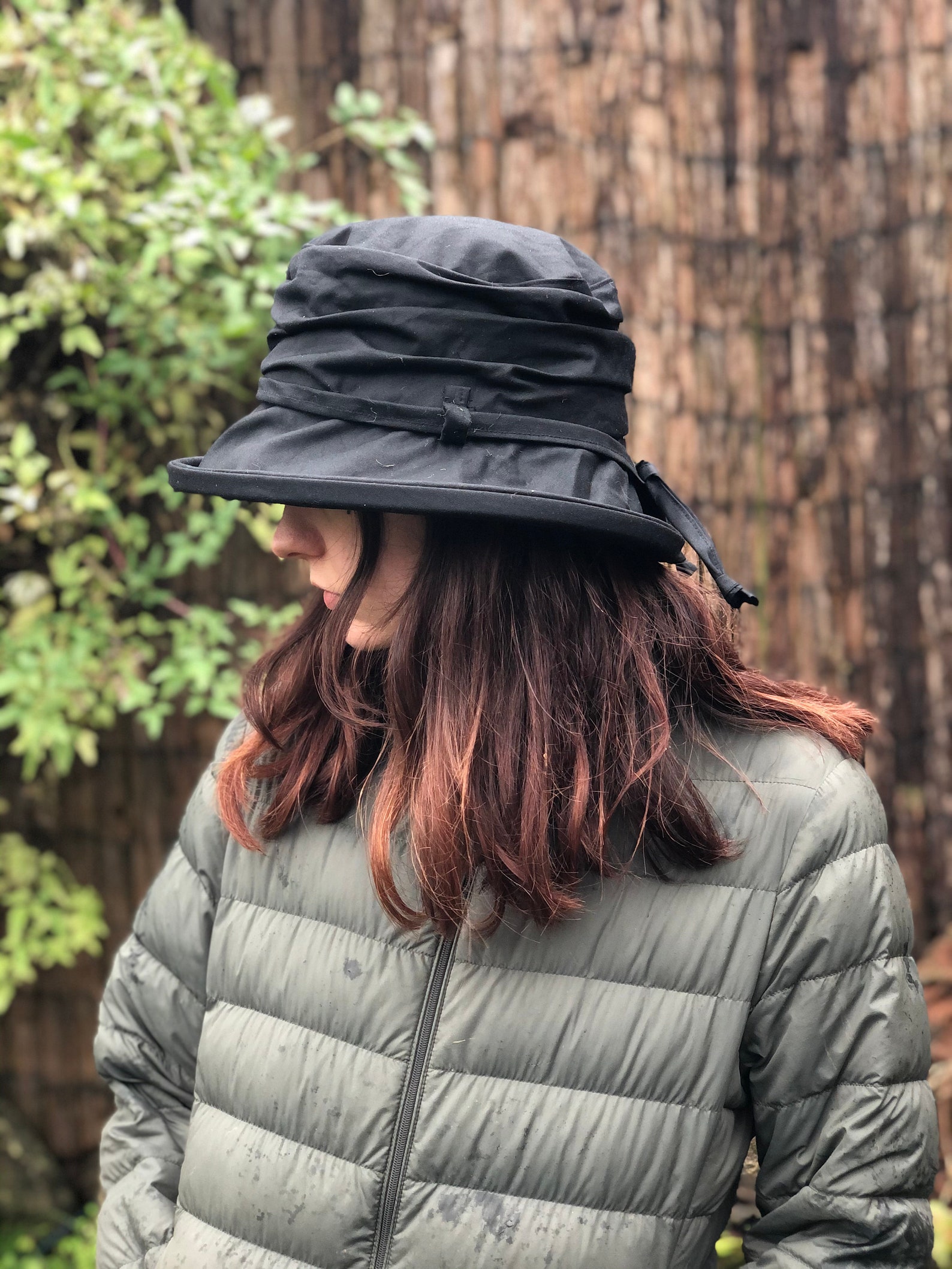 Black British Waxed Cotton Rain Hat Women's Rain Hat Etsy