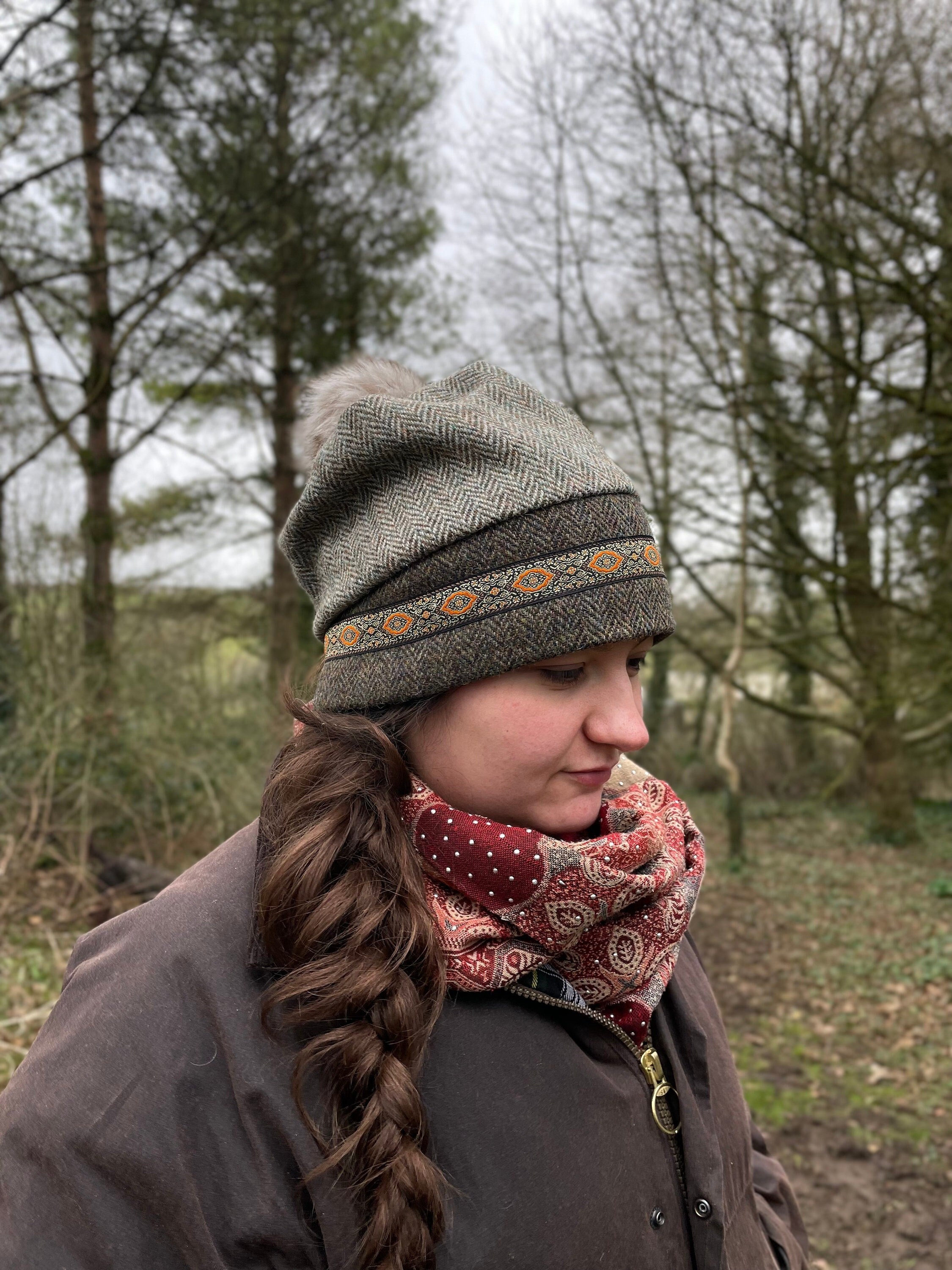 Harris Tweed East Meets West Bobble Hat 
