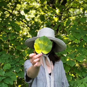 Natural Linen Anna Sunhat-large brimmed sun hat, linen hat, garden hat, foldable hat, sun protection hat, extra large hat, small hat image 8