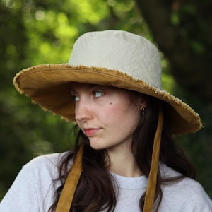 Beachcomber-Multiple Colours Available-Linen Sun Hat, beach hat, sun protection hat, travel hat, large brimmed sun hat, extra large sun hat