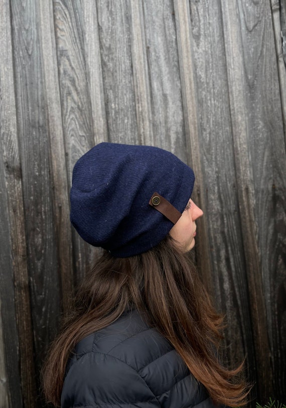 Harris Tweed Slouchy Beanie Hounds 