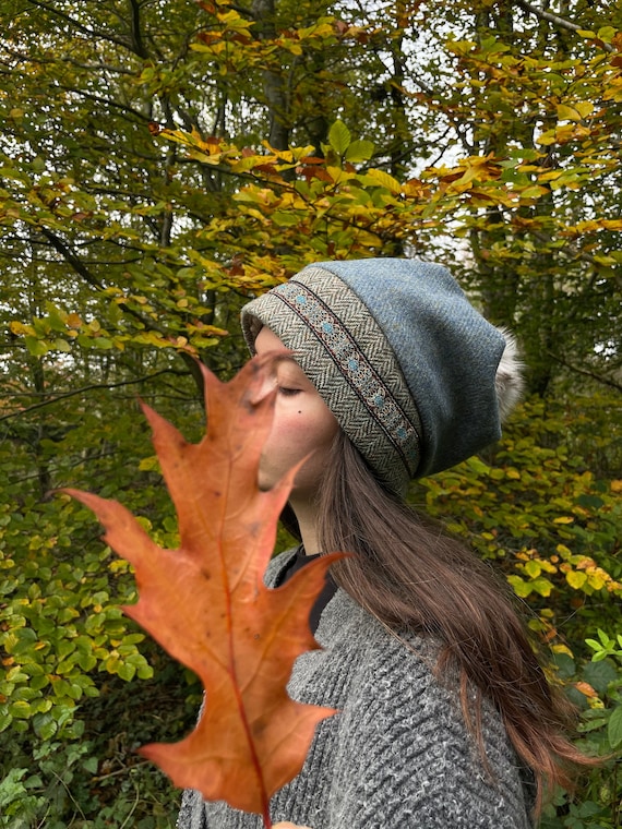 Winter Meets Comfy Women\'s Cosy Hat-warm Pompom Winter Harris Faux Hat Fur Denmark - Hat West Tweed With Bobble Hat East Etsy Hat Hat Hat