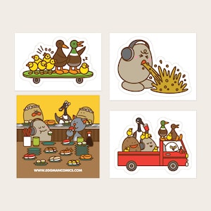 Eggman Comics 4er Set Sticker