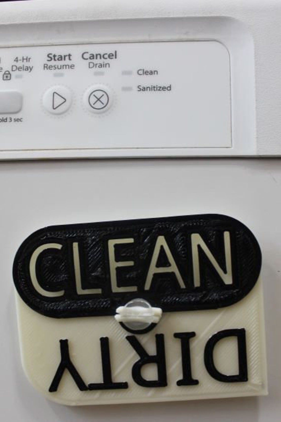 Suction cup Clean Dirty tag for dishwasher washing machiene Etsy