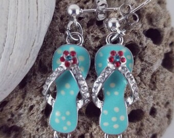 Turquoise Flip flop Earrings