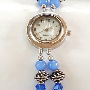 Blue beaded watch