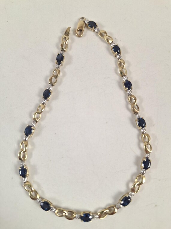 Infinity Link Sapphire Bracelet - image 2