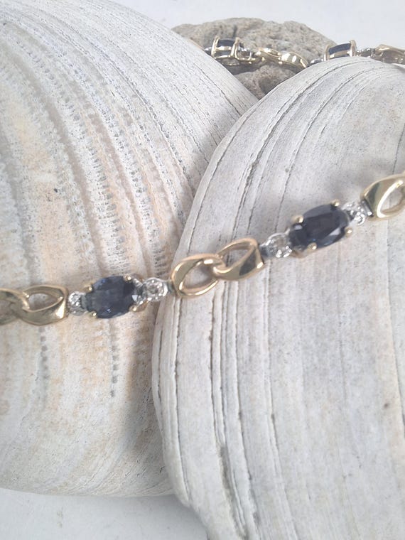 Infinity Link Sapphire Bracelet - image 3