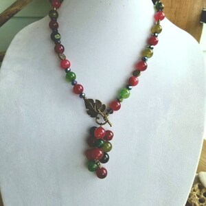 Grape Leaf Toggle Necklace