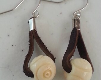 Faux suede earrings