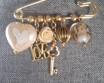 Safety Pin Brooch