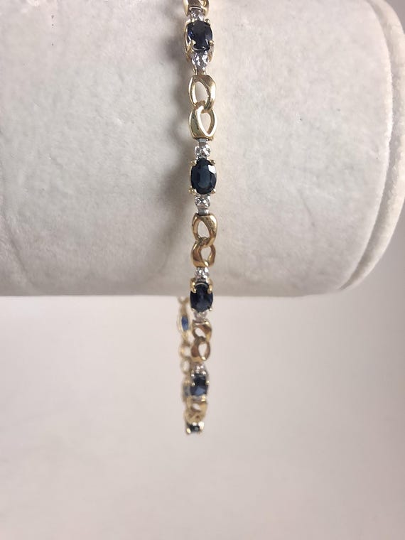 Infinity Link Sapphire Bracelet - image 4