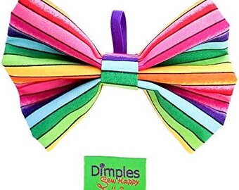 Dimples Regenbogen Hunde Schleife -Pride Hundefliege - Schleife für Hochzeit, Taufe, Pride Parade