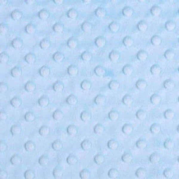 Minky Fleece Stoff mit Dots Noppen gepunktet, hellblau,kostenloser