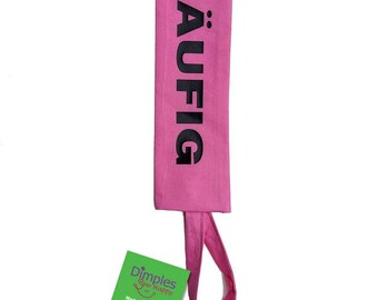 Läufig - bedruckter Überzug für Hundeleine in rosa für Menstruation der Hündin - Leinenüberzug als Warnung
