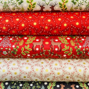 Pacchetto di quarti di stoffa di Natale - Lewis & Irene - 100% cotone - Simply Sew Crafty™