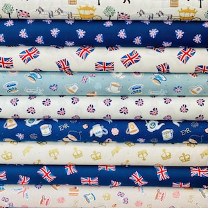 Royal Coronation Lewis & Irene - British UK London Celebration 100% Quality Cotton Poplin Fabric Bundles - Simply Sew Crafty™
