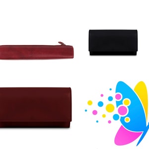 Bolsa feminina de couro legítimo, longa, macia, com aba e bolsos internos - Simply Sew Crafty™