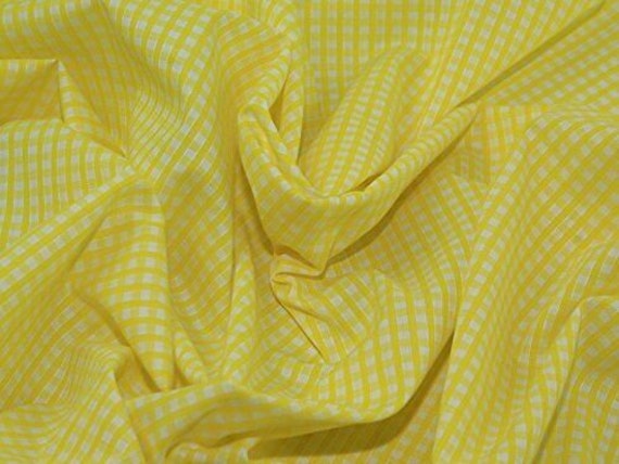 Gingham Polycotton Fabric Checked - Metre 112cm 44