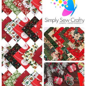 x 50 quadrati patchwork - Natale - 100% cotone - Simply Sew Crafty™