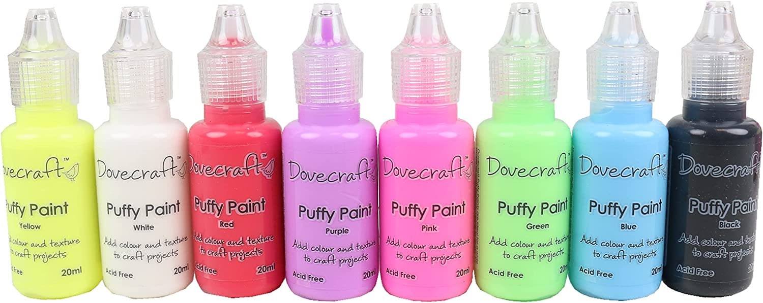 Dovecraft Puffy Paints Pack of 8 X 20ml Simply Sew Crafty™ 